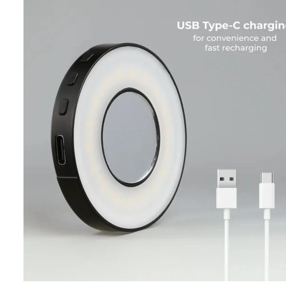 Vivitar Mini MagSafe Selfie Ring Light | Portable LED | Magnetic stick on